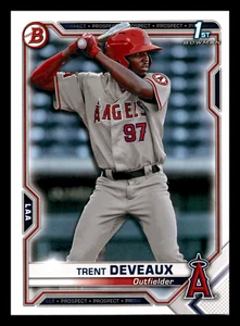 2021 1st Bowman Prospects Trent Deveaux Los Angeles Angels #BP-94 NM-MINT - Picture 1 of 2