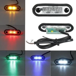 12V/24V KELSA BAR TRUCK FIT LED MARKER LIGHTS LAMPS WHITE/AMBER/RED/BLUE/GREEN - Picture 1 of 61