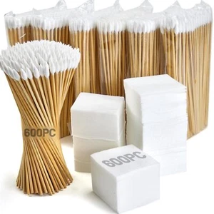 1200pc Gun Cleaning Supplies - 600PCS Patches and 600PCS Swabs 6-inch Pointed... - Picture 1 of 9