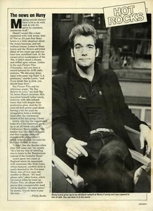 Entrevista de noticias Huey Lewis 1982 artículo impreso y foto por Philip Bashe (2060) - Imagen 1 de 1