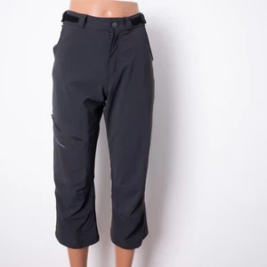 Salomon Women's Hiking Quick-Dry Hiking Black Slim Long Shorts Capri 36 S/M - Picture 1 of 6