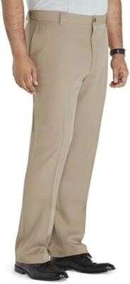 Pantalones de vestir Geoffrey Beene para hombre grandes y altos frente plano sin planchar - 44w x 32l Foto 1 de 4