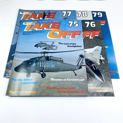 Lot of 5 TAKE OFF MAGAZINE Issue 75 to 79 Vintage 90s Bundle Air Force Military - Image 1 of 4