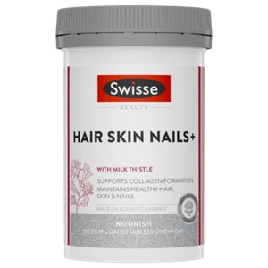 Swisse Beauty Hair Skin Nails+ 100 Tablets Nourish Supports Collagen Formation - Picture 1 of 3
