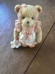 1993 Estatuilla de peluche querida niña con conejo hija de la bondad #624853 - Imagen 1 de 6
