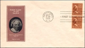 Scott 849 - 1.5 Cents M Washington Ioor FDC Typed Address Pair Planty 849-1 - Picture 1 of 2