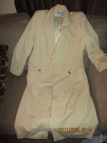 Cappotto donna vintage Christian Dior beige (taglia 10) realizzato per Imagnin (OFFERTA)