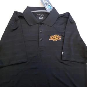 Oklahoma State Cowboys Champion Textured Short Sleeve Golf Polo Mens Small Shirt - Picture 1 of 5