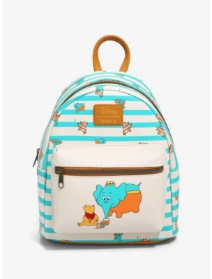 Mini mochila a rayas Loungefly Disney Winnie The Pooh Heffalump nueva con etiquetas Foto 1 de 4