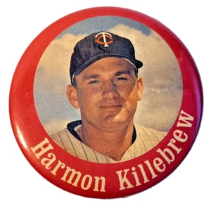 Minnesota Twins Harmon Killebrew 1960’s Baseball 3.5” Photo Pinback Button(B47) - Picture 1 of 2