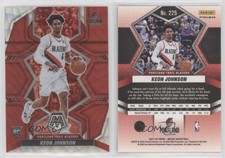 2021-22 Panini Mosaic Rookies Red Wave Mosaic Prizm Keon Johnson #225 Rookie RC