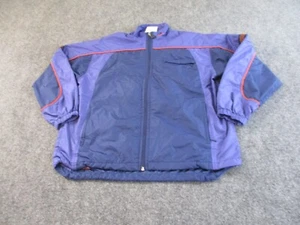 Vintage Adidas Jacket Women's Large Purple Polyester Full Zip Windbreaker * - Picture 1 of 15