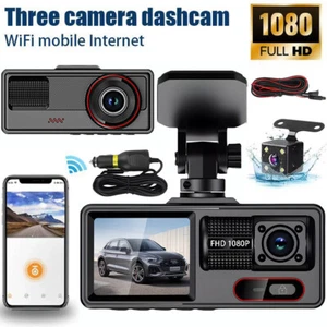 1080p Dashcam Recorder 3-Kanal HD Auto Kamera DVR Fahrzeug Video G-Sensor WLAN - Bild 1 von 14