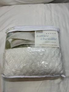 Martha Stewart Lattice Chenille 100% Cotton One Standard Pillow Sham - Picture 1 of 5