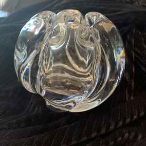 Vintage ORREFORS Edvin Ohrstrom Crystal Glass Vase Rose Bowl Signed & Numbered - Picture 1 of 15