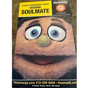 Avenue Q Golden Theater Broadway poster 22" x 14" Gently used Shipped unframed - Picture 1 of 1