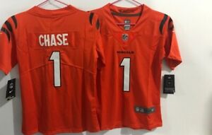 YOUTH MEDIUM JA Marr Chase Bengals STITCHED Jersey NWT!!! BLACK!!!