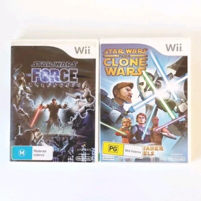 Nintendo Wii Star Wars Bundle: Star Wars Clone Wars & Star Wars Force Unleashed - Image 1 of 4