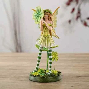 ⚠️BOX DAMAGED⚠️ Lucky Clover Fairy Figurine 18.5cm Gift Home Decor Resin - Picture 1 of 10