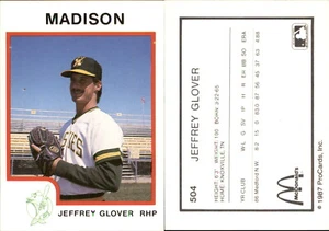 Jeffrey Glover 1987 ProCards #504 RC Card Madison Muskies - Picture 1 of 1