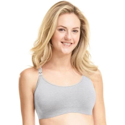 Maternity Playtex Nursing Seamless Racerback Wirefree HEATHER Bra YYCEUS Sz.Sz.S - Image 1 of 4