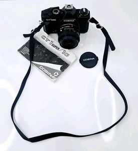 Vintage COSINA CT1 SUPER Filmkamera schwarz mit Riemen & f 2.8 28mm Objektiv, manuell - Bild 1 von 19