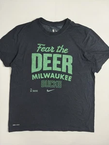 Nike T Shirt X NBA Milwaukee - Picture 1 of 11