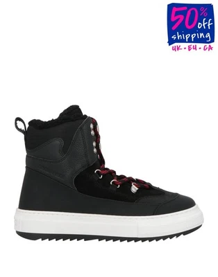 PVP €700 DSQUARED2 Botines de Cuero US5 UK3 EU36 Logo Negro Hecho en Italia Foto 1 de 4
