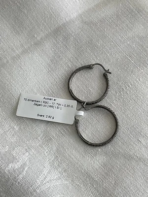 Сидней Эван маленький зеленый бриллианты обручи Rodium покрытием. - Изображение 1 из 4