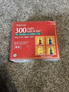 Celebrate The Season 300 Multi Color Lights. 2 150 Lichtsets 100 Meter Neu im Karton - Bild 1 von 5