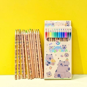 12pc Capybara Colors Pencil Wooden Colored Pencils for School Office &Party Gift - Picture 1 of 9