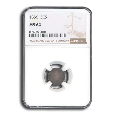 1856 Three Cent Silver MS-64 NGC - Image 1 of 3