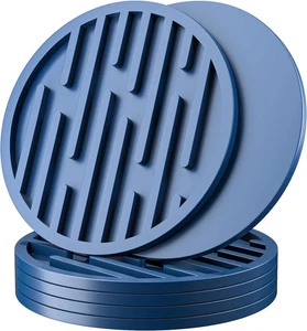 Silikon Untersetzer für Getränke AUTIM Getränk Untersetzer 6er Set Tasse Untersetzer Blau - Bild 1 von 5