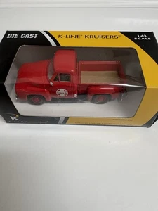 K-Line Kruisers 1:43 Scale Die-Cast Truck – ATSF ’53 Red Ford Pick-Up (K-94352) - Picture 1 of 7