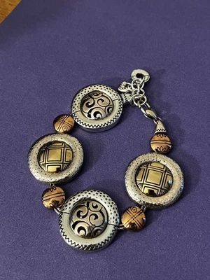 Браслет Brighton Sonia's Circle медь серебро золото ~ б/у в отличном состоянии - Изображение 1 из 4