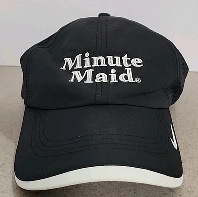 Nike Adult Unisex Perforated Golf Hat Cap 429467-010 Black Minute Maid Adjustabl - Image 1 of 4