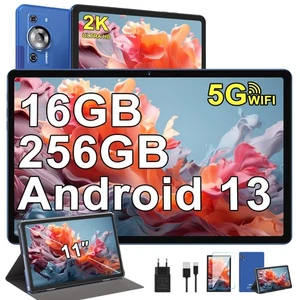 Tablette Android 13 Tablette 11 Pouces 16Go RAM+256Go ROM/TF 1To 2K Écran Tab... - Photo 1/6