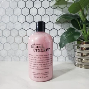 Champú Philosophy Pink Frosted Animal Cracker baño y gel de baño 16 oz sellado - Imagen 1 de 7