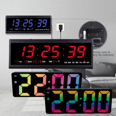 Digital LED Clock Kit Auto Display Time/Temperature Electronic Alarm Clock - Image 1 of 4