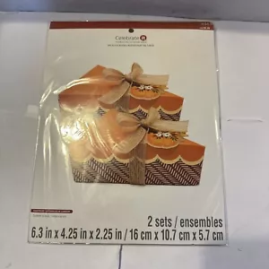 Thanksgiving Pie Slice Boxes Set Of 2 Bakeware Brand New - Picture 1 of 2
