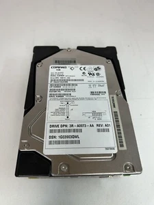 COMPAQ BF01863644 18.2GB Wide Ultra3 SCSI HDD With Rails - Picture 1 of 3