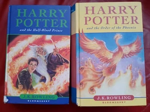 Harry Potter Erstausgabe: Orden des Phönix & Halbblutprinz Hardbacks - Bild 1 von 8