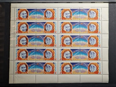 1963 RUSSIA. SPACE / VOSTOK/ TERESHKOVA/ BYKOVSKIY. FULL SHEET. UNUSED. MNH OG - Image 1 of 2