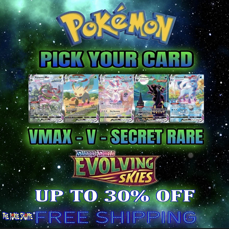 2021 Pokemon Evolving Skies Complete Your Set/Pick Card VMAX, V M/NM - Image 1 of 1