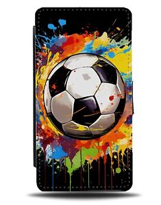 Colorful Football Graffiti Flip Wallet Case Footballer Ball Classic Novelty DB72