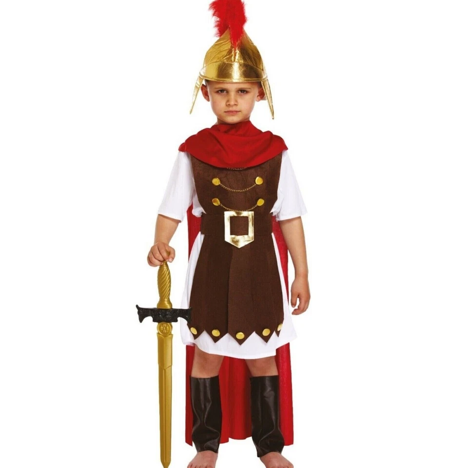 Kids Roman General Costume for Boys - Gladiator Fancy Dress for Book Day - Image 1 of 1