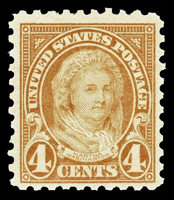 Scott 585 1925 4c M. Washington Perf 10 Rotary Press Mint F-VF OG LH Cat $17.50 - Image 1 of 1
