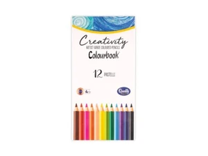 PASTELLI MATITE COLORATE - COLOURBOOK ARTIST GRADE CREATIVITY 12 PEZZI - Foto 1 di 1