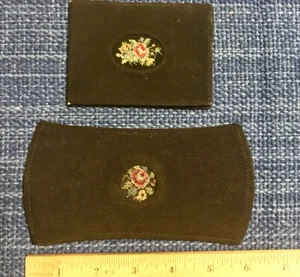 Vintage Petit Point Eye Glasetui & passender Damengeldscheinfalz, Western Germany - Bild 1 von 12