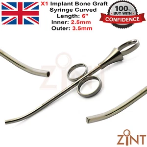 Bone Graft Syringe Curved 3.5mm Implant Instrument Sinus Lift Grafting Procedure - Picture 1 of 4